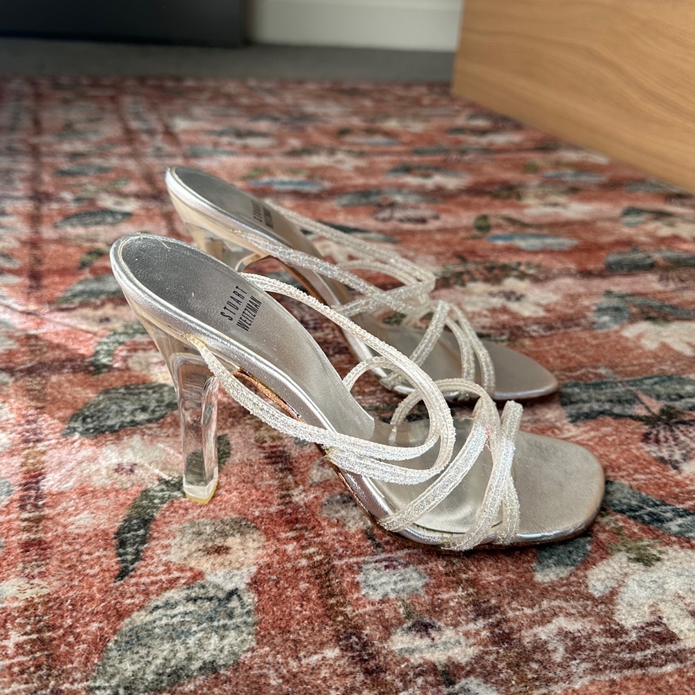 Vintage Stuart Weitzman Sparkly Heels & Clear Pump